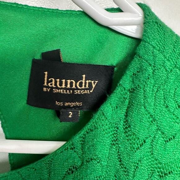 Laundry By Shelli Segal Lace Sheath Dress in Green, Size 2 - Picture 7 of 8